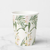 Tropische witte orchideeën bruidsdouche papieren bekers (Rechts)