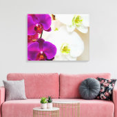 Tropische witte orchideeën Nummer drie Canvas Afdruk (Insitu (Woonkamer))