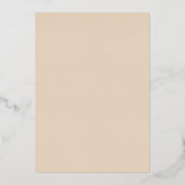 Tropische witte orchideeën Roos Gold Wedding Folie Uitnodiging (Achterkant)