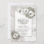 Tropische witte orchideeën Vrijgezellenfeest Kaart (Voorkant)