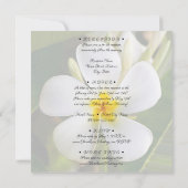 Tropische Witte Plumeria - Nieuw begin - Weddensch Kaart (Achterkant)