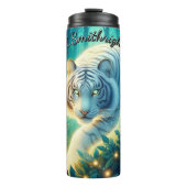 Tropische witte tijger Oerwoud Thermosbeker (Voorkant)