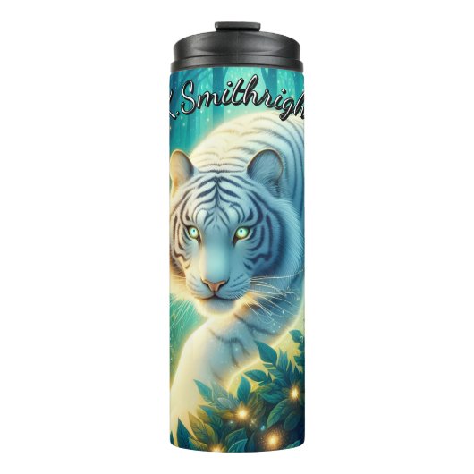 Tropische witte tijger Oerwoud Thermosbeker (Voorkant)