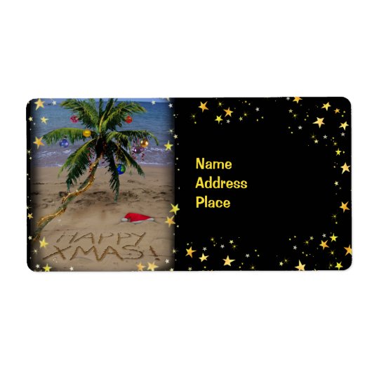 Tropische X-mas Etiket (Voorkant)