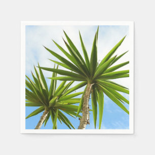 Tropische Yucca Palm Bladeren Schilder Effect Foto Servet