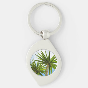 Tropische Yucca Palm Bladeren Schilder Effect Foto Sleutelhanger