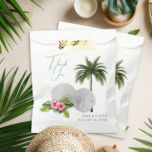 Tropische Zand Dollars Wedding Favoriete Tassen Bedankzakje