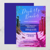 Tropische zand Drink op stranden Bridal Brunch Kaart (Voorkant / Achterkant)