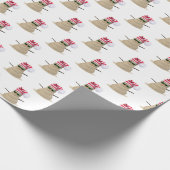 Tropische zandsneeuwman in strandzand cadeaupapier (Hoek)