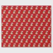 Tropische zandsneeuwman op het strand cadeaupapier (Vlak)