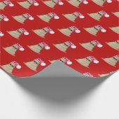 Tropische zandsneeuwman op het strand cadeaupapier (Hoek)