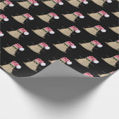 Tropische zandsneeuwman op het strand cadeaupapier (Hoek)