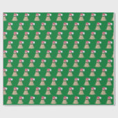 Tropische zandsneeuwman op het strand cadeaupapier (Vlak)