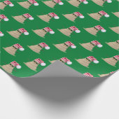 Tropische zandsneeuwman op het strand cadeaupapier (Hoek)