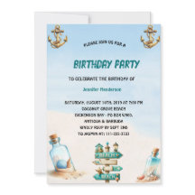 Tropische zandstrand fles zomerverjaardag