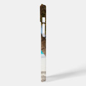 Tropische zandstrand van Turquoise Monogram palmbo Case-Mate iPhone Case (Achterkant / Links)