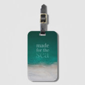 Tropische zandstrand zomer bagagelabel (Voorkant (verticaal))