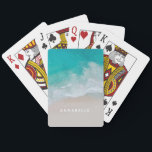 tropische zandstranden zonnige golven moderne ocea pokerkaarten<br><div class="desc">tropische zandstranden zonnige golven modern design.</div>