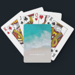 tropische zandstranden zonnige golven moderne ocea pokerkaarten<br><div class="desc">tropische zandstranden zonnige golven modern design.</div>