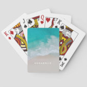 tropische zandstranden zonnige golven moderne ocea pokerkaarten (Achterkant)