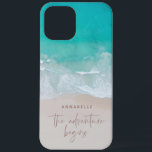 tropische zandstrandoceaan het avontuur begint Case-Mate iPhone case<br><div class="desc">Tropische zandstrandoceaan op maat van het avontuur begint met design.</div>