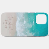 tropische zandstrandoceaan het avontuur begint Case-Mate iPhone case (Achterkant (horizontaal))