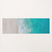 tropische zandstrandoceaan het avontuur begint yogamat (Achterkant (horizontaal))