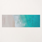 tropische zandstrandoceaan het avontuur begint yogamat (Voorkant (horizontaal))