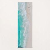 tropische zandstrandoceaan het avontuur begint yogamat (Voorkant)