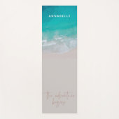 tropische zandstrandoceaan het avontuur begint yogamat (Voorkant)