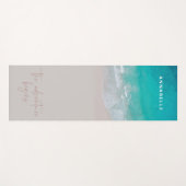 tropische zandstrandoceaan het avontuur begint yogamat (Voorkant (horizontaal))