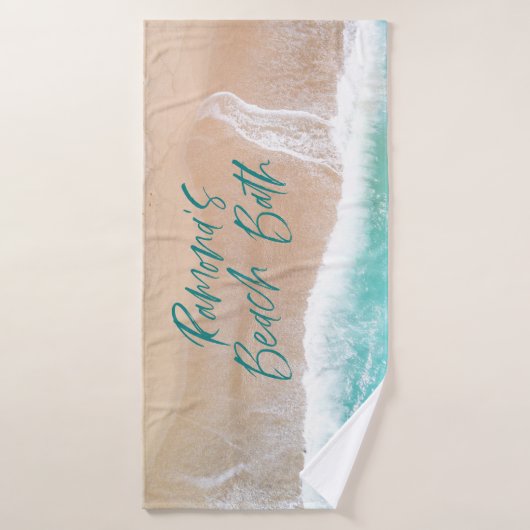 Tropische zandstrandstranden zonnige golven strand badhanddoek (Badhanddoek)