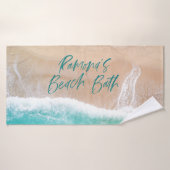 Tropische zandstrandstranden zonnige golven strand badhanddoek (Badhanddoek)