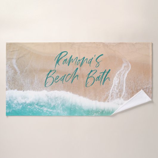 Tropische zandstrandstranden zonnige golven strand badhanddoek (Badhanddoek)