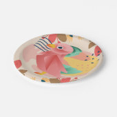 Tropische zangvogel in het paradijs papieren bordje (Gekanteld)