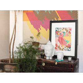 Tropische zangvogel in het paradijs perfect poster