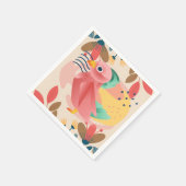 Tropische zangvogel in het paradijs servet (Hoek)