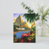  tropische Zee in Hawaï — palmboom Briefkaart (Staand voorkant)