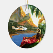  tropische Zee in Hawaï — palmboom Keramisch Ornament (Links)