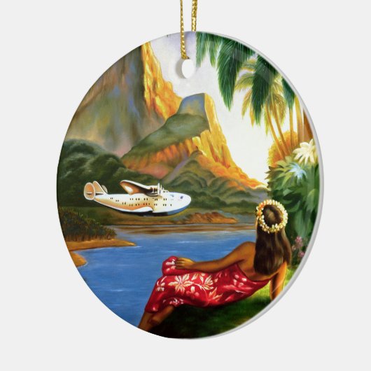  tropische Zee in Hawaï — palmboom Keramisch Ornament (Links)