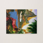  tropische Zee in Hawaï — palmboom Legpuzzel (Horizontaal)