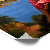  tropische Zee in Hawaï — palmboom Poster (Hoek)