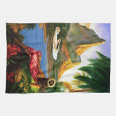 tropische Zee in Hawaï — palmboom Theedoek (Horizontaal)