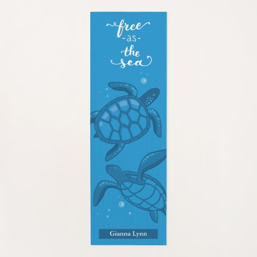 Tropische Zee knoeiboelkroeren, aangepast Yogamat (Voorkant)