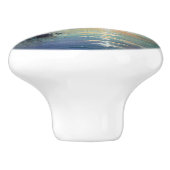 Tropische zee-oceaanstrand Sunset Keramische Knop (Zijkant)
