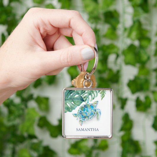 Tropische Zee Schildpad Aanpasbare Sleutelhangers (Hand)