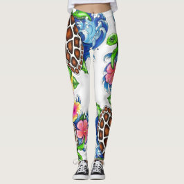 Tropische Zee Schildpad Leggings
