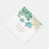 Tropische Zee Turtle Waterverf Servet (Hoek)