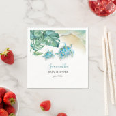 Tropische Zee Turtle Waterverf Servet (Insitu)