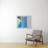 Tropische Zee Uitzicht-foutvensters Wandkleed (In Situ (horizontaal))